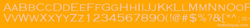 Więcej informacji o czcionce Cooperplanck4Sh Czcionka Cooperplanck4Sh – różowe czcionki na pomarańczowym tle