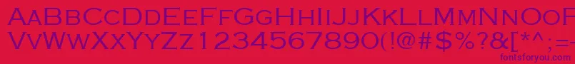 Cooperplanck4Sh-Schriftart – Violette Schriften auf rotem Hintergrund