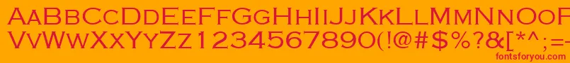 Cooperplanck4Sh Font – Red Fonts on Orange Background