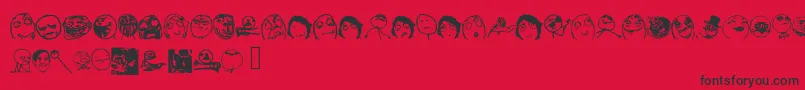 Memefont2 Font – Black Fonts on Red Background