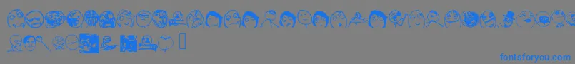 fuente Memefont2 – Fuentes Azules Sobre Fondo Gris