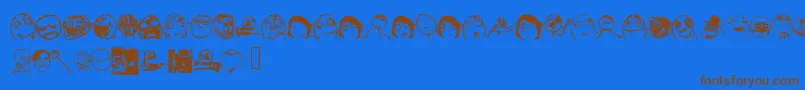 Memefont2 Font – Brown Fonts on Blue Background