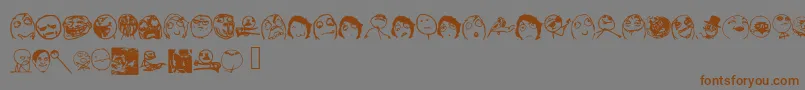 Шрифт Memefont2 – коричневые шрифты на сером фоне