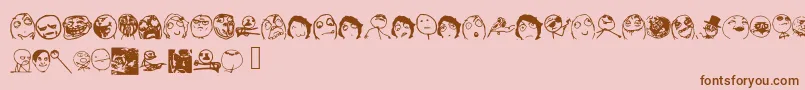 Memefont2 Font – Brown Fonts on Pink Background
