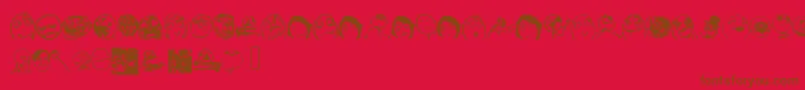Memefont2 Font – Brown Fonts on Red Background