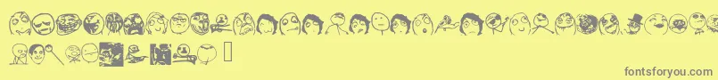 Memefont2 Font – Gray Fonts on Yellow Background