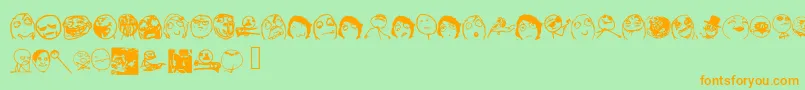 More about Memefont2 Font Memefont2 Font – Orange Fonts on Green Background