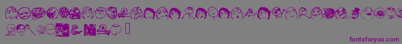Memefont2 Font – Purple Fonts on Gray Background