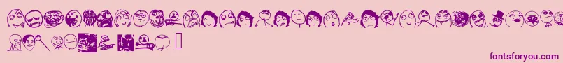 Memefont2 Font – Purple Fonts on Pink Background