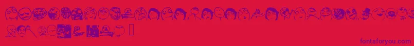 Memefont2 Font – Purple Fonts on Red Background