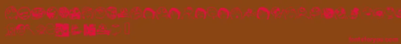 Memefont2 Font – Red Fonts on Brown Background