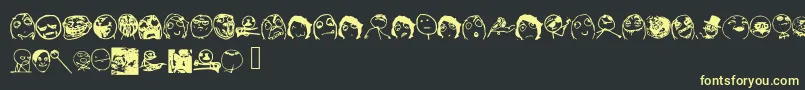 fuente Memefont2 – Fuentes Amarillas Sobre Fondo Negro