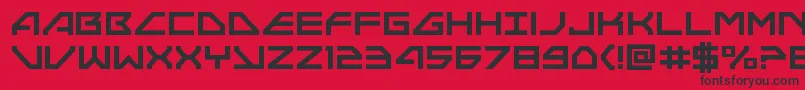fuente Neonavy – Fuentes Negras Sobre Fondo Rojo