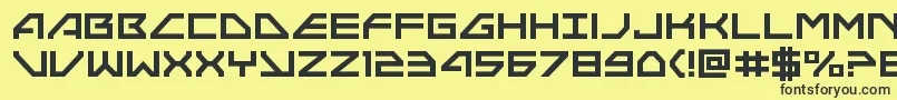 Neonavy Font – Black Fonts on Yellow Background