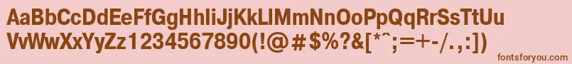 Fonte PragmaticacondgttBold – fontes marrons em um fundo rosa