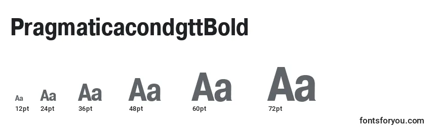 PragmaticacondgttBold Font Sizes