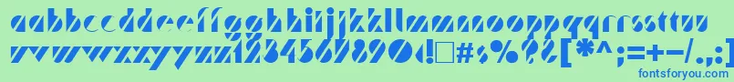 フォントTrf – 青い文字は緑の背景です。