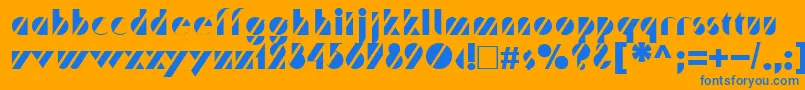 Trf Font – Blue Fonts on Orange Background