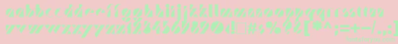 Trf Font – Green Fonts on Pink Background