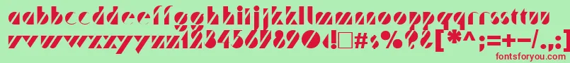 Trf Font – Red Fonts on Green Background