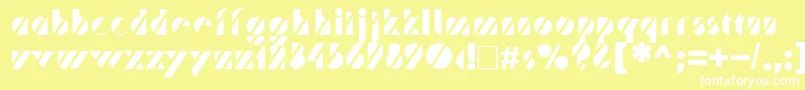 Trf Font – White Fonts on Yellow Background