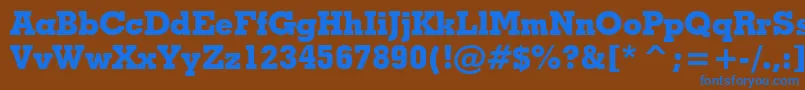 GeometricSlabserif703ExtraBoldBt Font – Blue Fonts on Brown Background