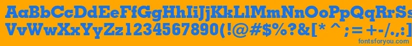 GeometricSlabserif703ExtraBoldBt Font – Blue Fonts on Orange Background
