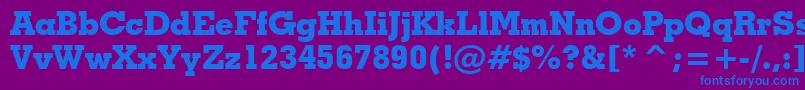 GeometricSlabserif703ExtraBoldBt-fontti – siniset fontit violetilla taustalla