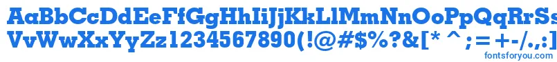 Czcionka GeometricSlabserif703ExtraBoldBt – niebieskie czcionki