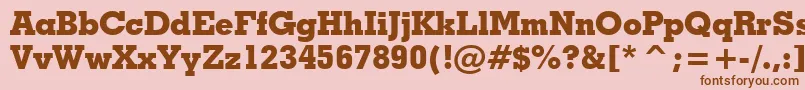 Шрифт GeometricSlabserif703ExtraBoldBt – коричневые шрифты на розовом фоне