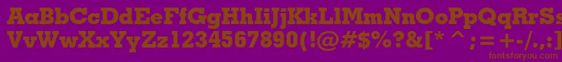 Шрифт GeometricSlabserif703ExtraBoldBt – коричневые шрифты на фиолетовом фоне