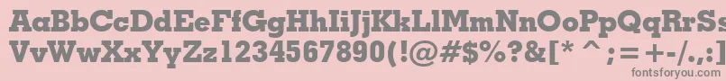 Czcionka GeometricSlabserif703ExtraBoldBt – szare czcionki na różowym tle