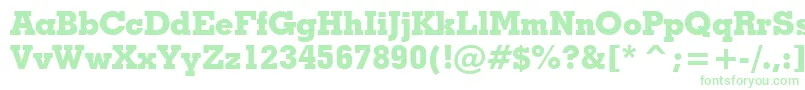 Шрифт GeometricSlabserif703ExtraBoldBt – зелёные шрифты на белом фоне