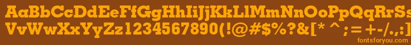 Шрифт GeometricSlabserif703ExtraBoldBt – оранжевые шрифты на коричневом фоне