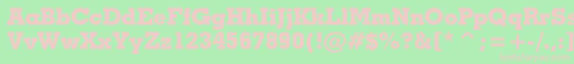 GeometricSlabserif703ExtraBoldBt Font – Pink Fonts on Green Background