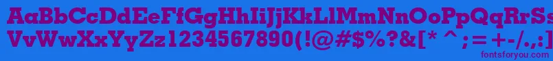 GeometricSlabserif703ExtraBoldBt Font – Purple Fonts on Blue Background