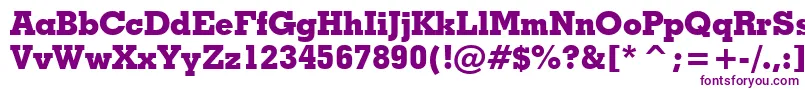 GeometricSlabserif703ExtraBoldBt-fontti – violetit fontit valkoisella taustalla