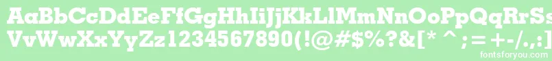 Fonte GeometricSlabserif703ExtraBoldBt – fontes brancas em um fundo verde