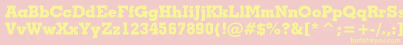 GeometricSlabserif703ExtraBoldBt Font – Yellow Fonts on Pink Background