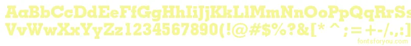 GeometricSlabserif703ExtraBoldBt Font – Yellow Fonts on White Background