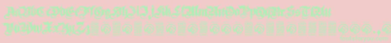 SovereignRegular Font – Green Fonts on Pink Background