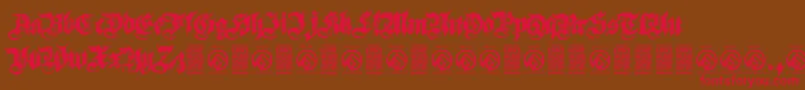 SovereignRegular Font – Red Fonts on Brown Background