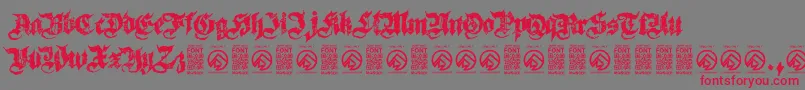 SovereignRegular Font – Red Fonts on Gray Background