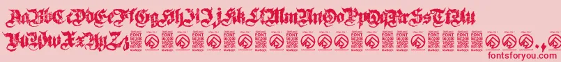 SovereignRegular Font – Red Fonts on Pink Background