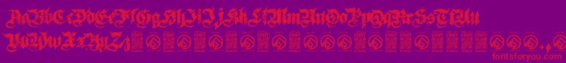 SovereignRegular Font – Red Fonts on Purple Background