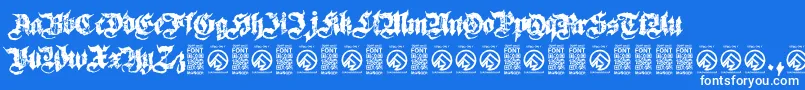 SovereignRegular Font – White Fonts on Blue Background