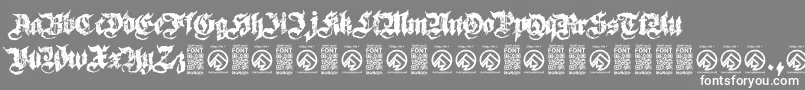 SovereignRegular-Schriftart – Weiße Schriften auf grauem Hintergrund