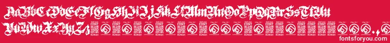 SovereignRegular Font – White Fonts on Red Background