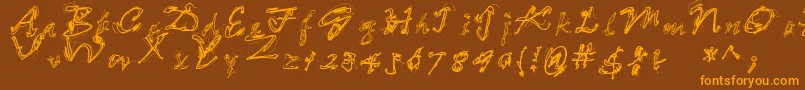 Más sobre la fuente LooseEnds fuente LooseEnds – Fuentes Naranjas Sobre Fondo Marrón