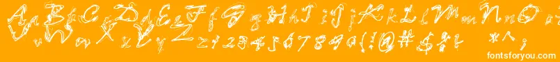 LooseEndsフォントについての詳細 フォントLooseEnds – オレンジの背景に白い文字